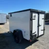 2025-5X8-COVERED-WAGON-ENCLOSED-CARGO-TRAILER-BARN-DOORS-BLACK-TRIM-2.webp Covered Wagon 5 x 8 Enclosed Cargo Trailer Black Trim