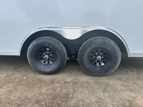 2025-FORMULA-8.5X24-ENCLOSED-CAR-HAULER-V-NOSE-RAMP-DOOR-3.webp Formula 8.5 x 24 Aluminum Enclosed Car Hauler - V Nose