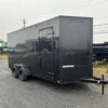 2025-HOMESTEADER-ENCLOSED-CARGO-TRAILER-RAMP-DOOR-ADDED-HEIGHT-BLACK-TRIM-3.webp Homesteader 7 x 16 V-Nose Enclosed Cargo Trailer