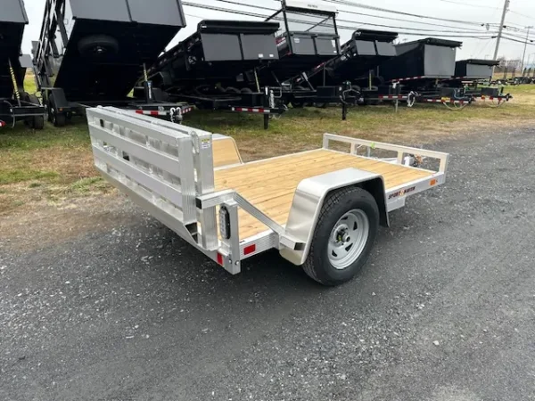 2025-SPORTHAVEN-5X8-WOOD-DECK-NO-SIDES-BI-FOLD-GATE-1.webp Sport Haven 5×8 Aluminum Utility Trailer Wood Deck