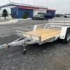 2025-SPORTHAVEN-5X8-WOOD-DECK-NO-SIDES-BI-FOLD-GATE-3.webp Sport Haven 5×8 Aluminum Utility Trailer Wood Deck