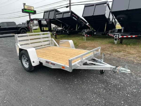 2025-SPORTHAVEN-5X8-WOOD-DECK-NO-SIDES-BI-FOLD-GATE-4.webp Sport Haven 5×8 Aluminum Utility Trailer Wood Deck