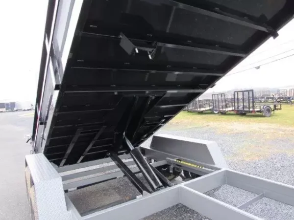 BWise 7 x 14 Gooseneck Dump Trailer Combo Gate & Ramps
