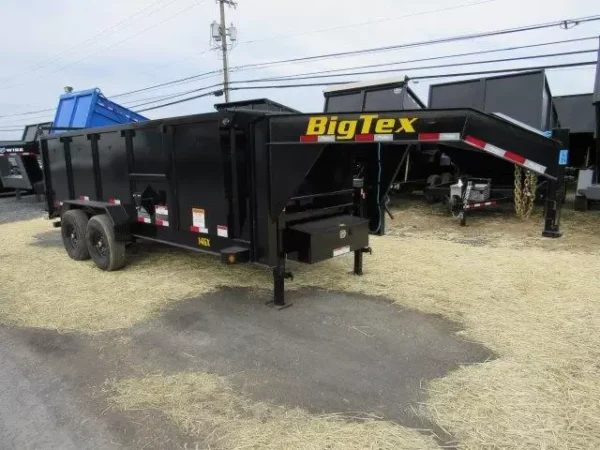 Big Tex 7 x 16 Gooseneck Dump Trailer Solid High Sides