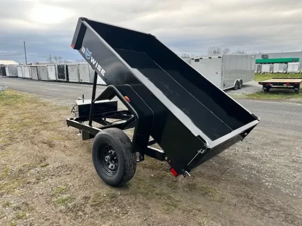 Bwise-5-x-8-Low-Profile-Dump-Trailer-Single-5200lb-Axle-Electric-Brakes-Spreader-Gate-4.webp BWise 5 x 8 Dump Trailer 5K Spreader Gate