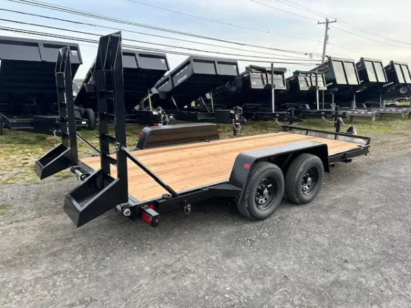 Bwise-7-x-16-Equipment-Trailer-EH16-10-Adjustable-Coupler-Ladder-Ramps-Pallet-Fork-Carrier-1-1.webp BWise 7 x 16 Low Profile Equipment Trailer Ladder Ramps