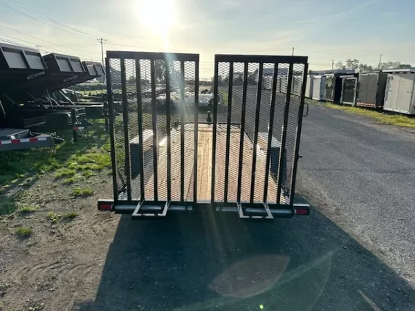 BWise 7 x 18 Equipment Trailer Split Landscape Ramp