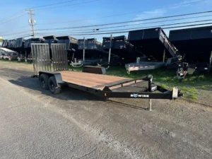 BWise 7 x 18 Equipment Trailer Split Landscape Ramp