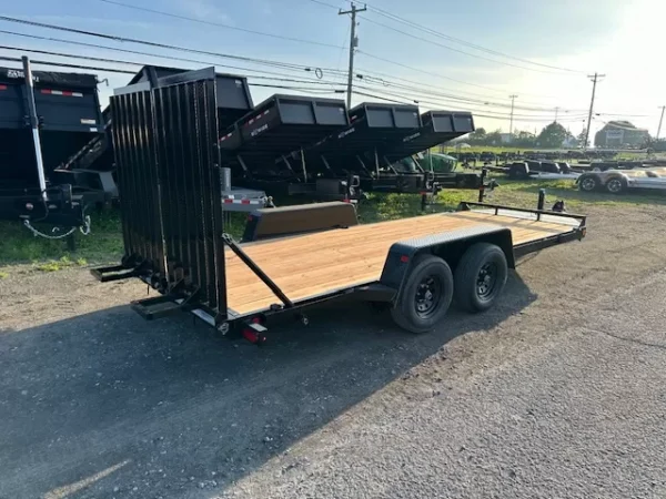 BWise 7 x 18 Equipment Trailer Split Landscape Ramp
