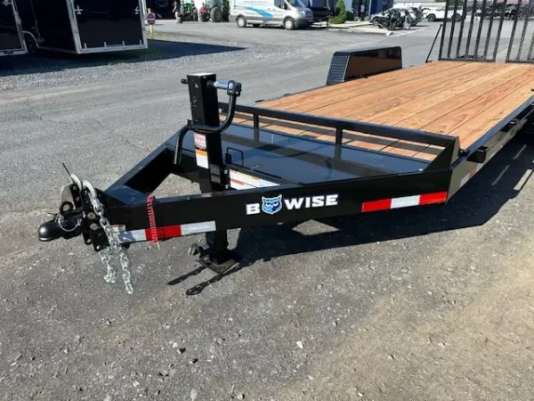 Bwise-7-x-18-Low-Profile-Equipment-Trailer-EH18-14HD-Split-Landscape-Gate-1.webp BWise 7 x 18 Low Profile Equipment Trailer