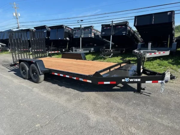 Bwise-7-x-18-Low-Profile-Equipment-Trailer-EH18-14HD-Split-Landscape-Gate-2.webp BWise 7 x 18 Low Profile Equipment Trailer