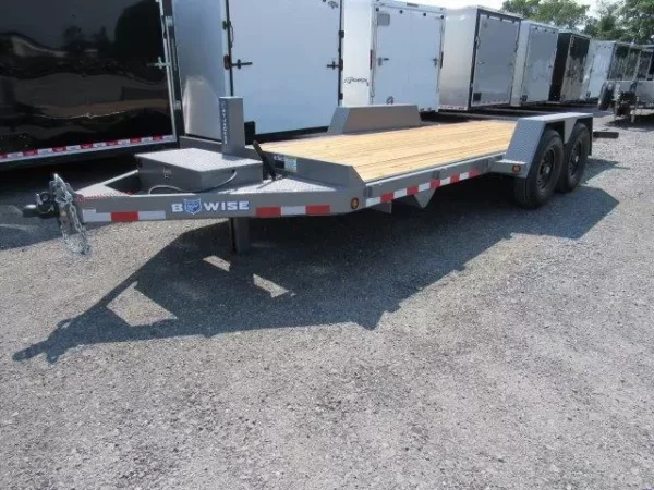 BWise 7 x 20 Low Profile Full Tilt Equipment Trailer Hydraulic Tilt