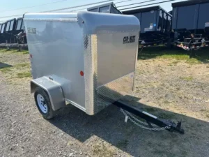 Car-Mate-4x6-Enclosed-Cargo-Trailer-Single-Rear-Door-Torsion-Axle-Luggage-Trailer-2.webp Car Mate 4 x 6 Enclosed Cargo Trailer Single Rear Door