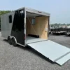 Car-Mate-8.5x16-V-Nose-Enclosed-Cargo-Trailer-AC-Unit-Windows-Cabinets-Aluminum-Wheels-Torsion-Axles.webp Car Mate 8.5 x 16 Custom Enclosed V-Nose Cargo Trailer