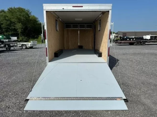 Car-Mate-8.5x16-V-Nose-Enclosed-Cargo-Trailer-Light-Package-Cabinets-AC-Unit-3.webp Car Mate 8.5 x 16 Enclosed V-Nose Cargo Trailer A/C Unit