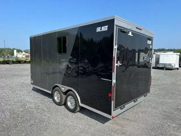 Car-Mate-8.5x16-V-Nose-Enclosed-Cargo-Trailer-Light-Package-Cabinets-AC-Unit-8.webp Car Mate 8.5 x 16 Enclosed V-Nose Cargo Trailer A/C Unit