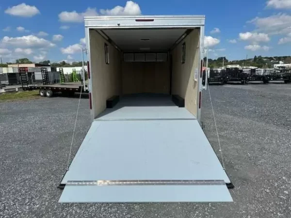 Car-Mate-8.5x20-Enclosed-Cargo-Trailer-V-Nose-Windows-Cabinets-AC-Unit-Electrical-Package-Aluminum-Wheels-5.webp Car Mate 8.5 x 20 Enclosed V-Nose Cargo Trailer