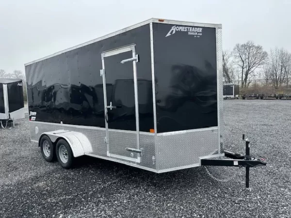 Homesteader-7-x-16-Enclosed-Cargo-Trailer-V-Nose-7ft-Interior-Height-Diamond-Plate-Skirting-OHV-2.webp Homesteader 7 x 16 Enclosed Cargo Trailer