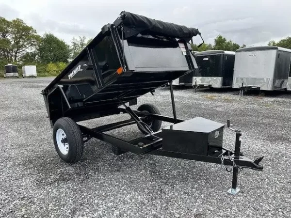 Premier-5x8-Single-Axle-Dump-Trailer-Electric-Brakes-5.2K-Axle-Tarp-Kit-2.webp Premier 5 x 8 Low Profile Dump Trailer