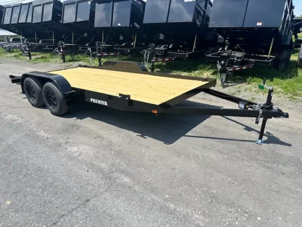 Premier-7-x-16-Open-Car-Trailer-Slide-Out-Ramps-Flat-Deck-Spare-Tire-Mount-3.webp Premier 7 x 16 Open Wood Deck Car Trailer