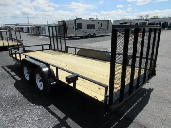 Premier-7x18-Dual-Axle-Utility-Trailer-Side-ATV-Gate-2-3.webp Premier 7 x 18 Landscape Utility Trailer