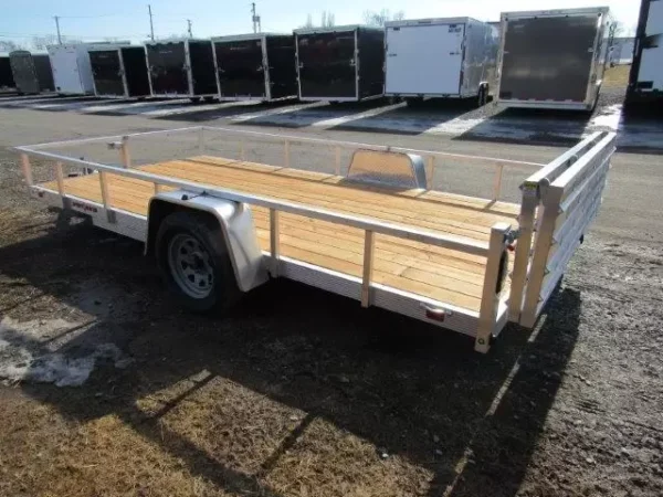 Sport Haven 7×14 Aluminum Utility Trailer Bi-Fold Ramp Gate