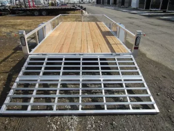 Sport Haven 7×14 Aluminum Utility Trailer Bi-Fold Ramp Gate