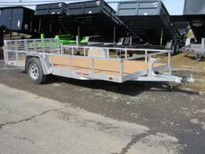 Sport Haven 7×14 Aluminum Utility Trailer Bi-Fold Ramp Gate