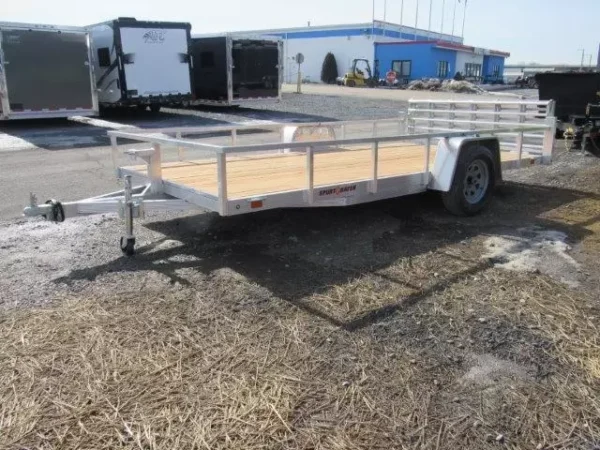 Sport Haven 7×14 Aluminum Utility Trailer Bi-Fold Ramp Gate