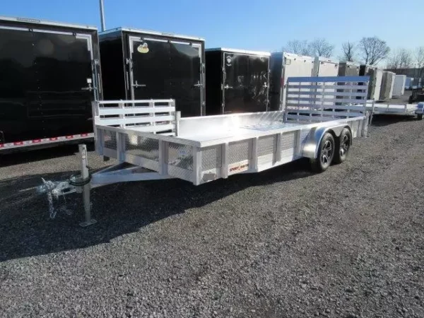 Sport Haven 7×18 Aluminum Landscape Trailer Side