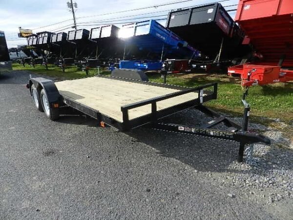 p-10004-7x16_wood_deck_car_hauler_1_.jpg Carry-On 7 x 16 Open Car Trailer