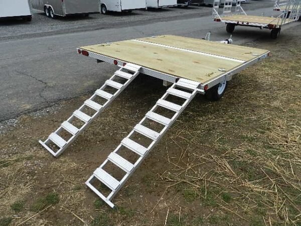 Cargo Pro 8 x 9 Aluminum (2) Place ATV Trailer  -  Aluminum Ramps