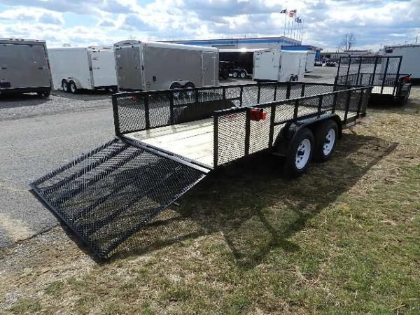 p-3611-landscape-trailer-high-mesh-sides-2.jpg Premier 6.4 x 14 Landscape Utility Trailer